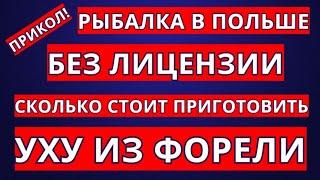 ПРИКОЛ! / РЫБАЛКА В ПОЛЬШЕ БЕЗ ЛИЦЕНЗИИ / ЦЕНА НАБОРА ДЛЯ ПРИГОТОВЛЕНИЯ УХИ ИЗ ФОРЕЛИ