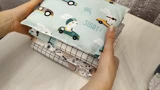 комплект постельного белья для кукол фабрики Весна 43 см/review, bed linen in the crib for dolls