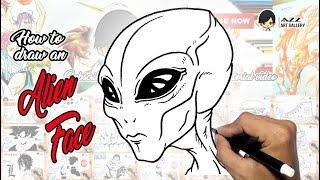 How to draw an Alien Face