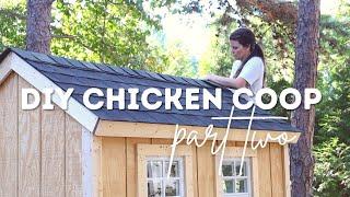 DIY CHICKEN COOP BUILD | PART 2 | BUILDING A BACKYARD CHICKEN COOP | Heart and Home Crew