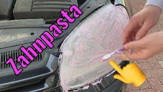 Mit Zahnpasta Scheinwerfer reinigen | WIE NEU !!!