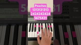 How To Play Peaches | Easy Piano Tutorial #shorts