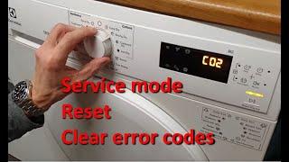 Service mode, reset error codes, Electrolux tumble dryer EDH3284PDW Condenser dryer 8KG Heat Pump