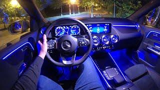 New MERCEDES GLA (2020) – Night POV test drive (CRAZY AMBIENT LIGHTS & digital cockpit) AMG Line