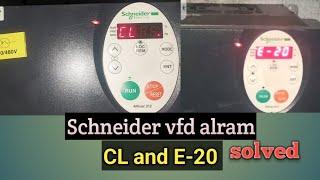 schneider vfd alram cl and e-20 alram