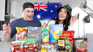 WE TRIED AUSTRALIAN SNACKS FOR THE FRIST TIME!