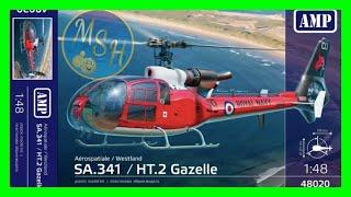 AMP Aerospatiale Gazelle SA 341/HT.2 in 1:48 scale