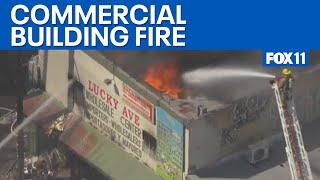 Fire crews work for hours fighting downtown LA building fire  | FOX 11 LA