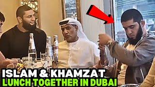 Islam Makhachev And Khamzat Chimaev LUNCH Together In Dubai (VIDEO)