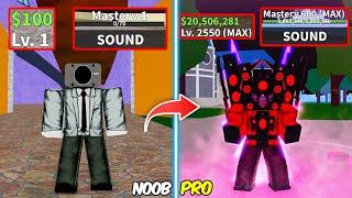 Beating Blox Fruits as Speakerman! Lvl 0 to Max Lvl Full Cyborg v4 Noob to Pro in Blox Fruits!