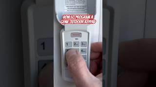 Genie garage door keypad programming #shorts