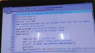 C program for evaluation of postfix expression using a Stack | STACK APPLICATIONS || DATA STRUCTURES