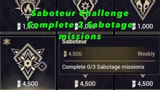 Saboteur Challenge Guide | Complete 3 Sabotage missions | Warframe | Nightwave Challenge