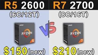 R5 2600 Vs. R7 2700 | Stock and Overclock | New Games Benchmarks