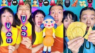 Random Emoji Food Challenge ASMR Compilation! Squid game Foodbubble tea(Part16)