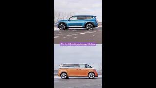 We compared the #kia EV9 to the #volkswagen ID. Buzz, and our results are at Cars.com/News!
