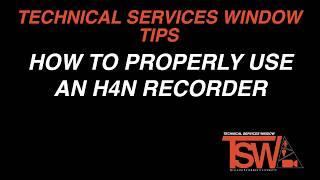 Zoom H4n Recorder- TSW Tip of the Week