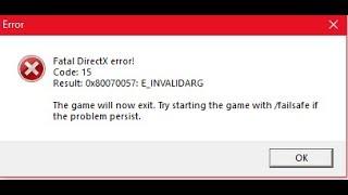 Fatal directx error code 15 just cause 2