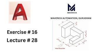 AutoCAD Tutorials - # 28 - Practical Exercise on Isometric Drawings |