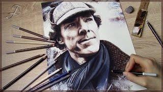 Sherlock Holmes (Benedict Cumberbatch) - Sherlock (BBC) | Pastel Painting Drawing