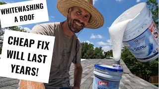 Painting roof with white reflective rubber acrylic elastomeric coating