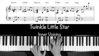 "Twinkle Twinkle Little Star” Beautiful piano with Sheet music