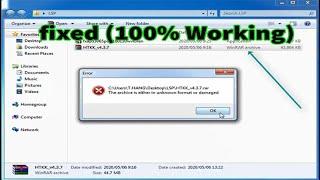 How To Fix The Archive Is Either In Unknown Format or Damaged Error Solution