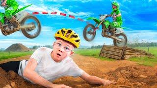 Police Chase with Monster Trucks and Dirt Bikes in Video For Kids