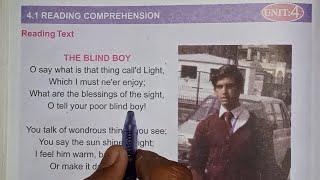 English Class 7: Unit 4 || The Blind boy || Sindh textbook board jamshoro