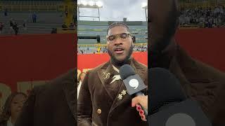 Tyler Booker is matching his parents tonight.  #nfl #nfldraft #tylerbooker