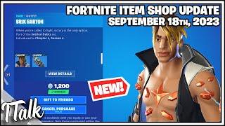 Fortnite Item Shop *NEW* BRIX BARTON SKIN! [September 18th, 2023] (Fortnite Battle Royale)