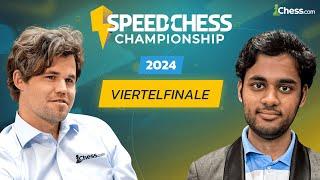 Magnus Carlsen vs Arjun Erigaisi | Speed Chess Championship 2024 | Viertelfinale