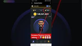 Hamster Kombat : increase passive income via Combo cards and buying cards profit per Hour #crypto