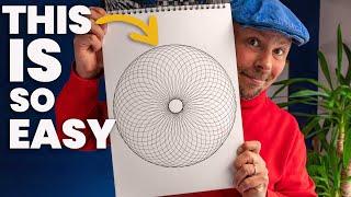 Amazing geometric ART hack! Easy circle design️#shorts #geometricart #drawing #art