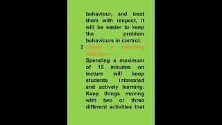 key points classroom management for teaching interview! #shorts #interview
