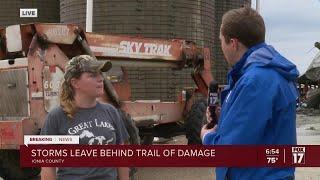 Storms Destroy Barn in Ionia County