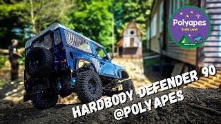 Hardbody 1/10 LAND ROVER DEFENDER 90 at Polyapes Scale Land! AWESOME scale adventure