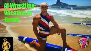 AI Wrestler Takes on Brazil: Beaches to Jungles! #aiwrestling #aiart #aiwrestler