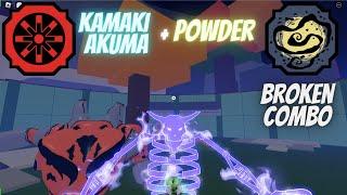 KAMAKI AKUMA + POWDER BROKEN COMBO ( One Shot ) | Shindo Life