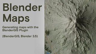 Maps in Blender 3.5 using the BlenderGIS Plugin