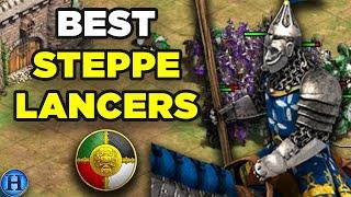 Jurchen Steppe Lancer DESTROYS Paladin?! | 4v4 AoE2