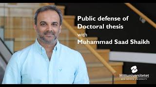 Public defense of doctoral thesis in Electronics with Saad Muhammad Shaikh