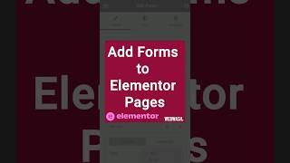 Add Forms to Elementor Pages