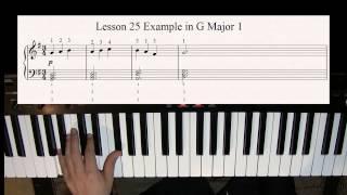 Learn to Play Piano - Lesson 25 - Playing Songs in the key of G Major 1