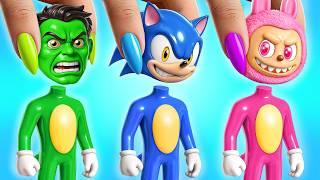 I Was Adopted By Superheroes! From Nerd Sonic to Beauty Superhero!