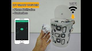 How to make DIY IOT Smart Dustbin with Blynk notification, Touchless avoid virus spread