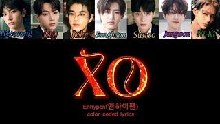 Enhypen(엔하이펜)-XO(Only if you say yes)-color coded lyrics