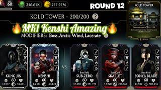 Kold Tower Boss Battle 200 & 160,180 Fight + Rewards MK Mobile | MK1 Kenshi is A Boss