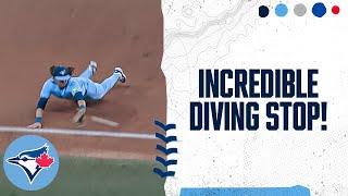 Addison Barger makes a slick diving stop!