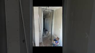 Framing a door opening and covering it with drywall.#DIY #HomeImprovement #Drywall